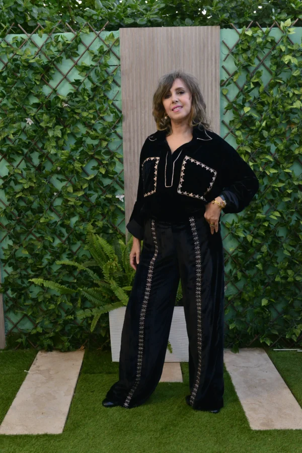 Ensemble en velour de soie avec maalem