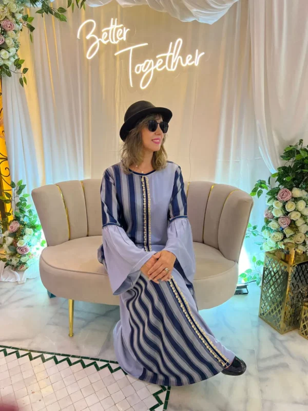Robe en crepe de soie et jouhara