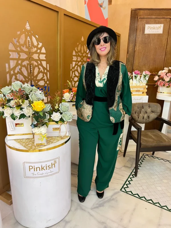Ensemble 3 pièces pantalon chemise et gilet en Kemkha